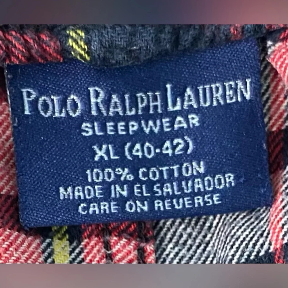 Polo Ralph Lauren Men’s Sz XL (40-42) Tartan Plaid‎ Flannel Lounge Pants